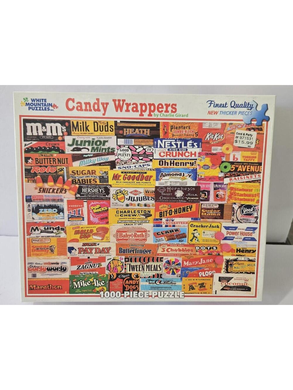 Candy Wrappers 1000 Pc White Mountain Jigsaw Puzzle 2011